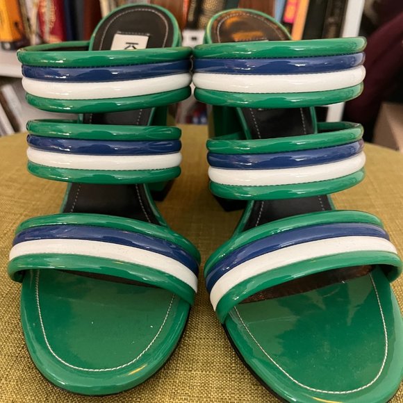 KENZO WOMEN'S ANA HEELED MULE SANDALS - GRASS GREEN sz 40 us 9 womens - Picture 8 of 8